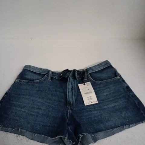 ZARA DENIM SHORTS – WOMEN'S, (US 10 / EU 42), BLUE