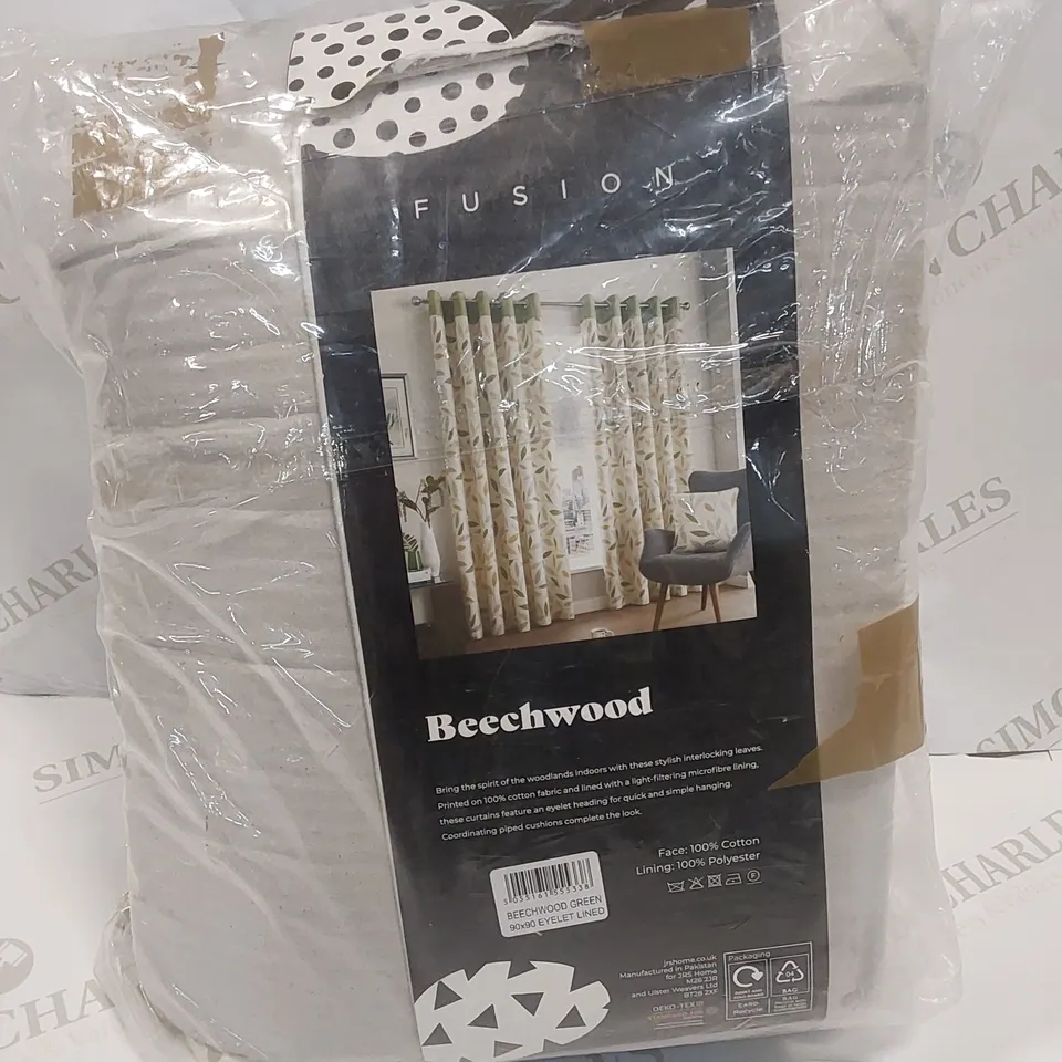 BAGGED EYELET SHEER CURTAINS // SIZE: 90 X 90"