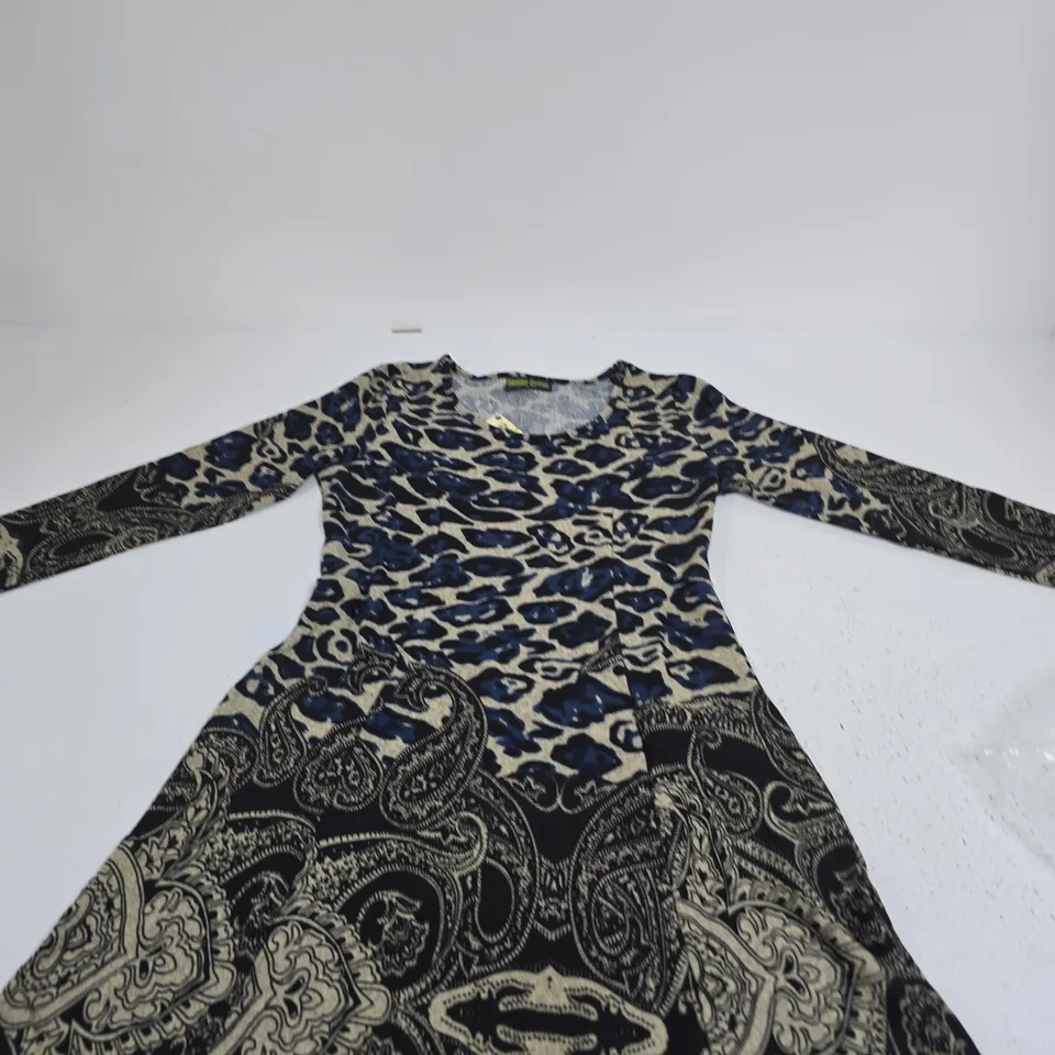 SUGAR CRISP WOMEN'S PRINTED LONG-SLEEVE DRESS – UK SIZE S