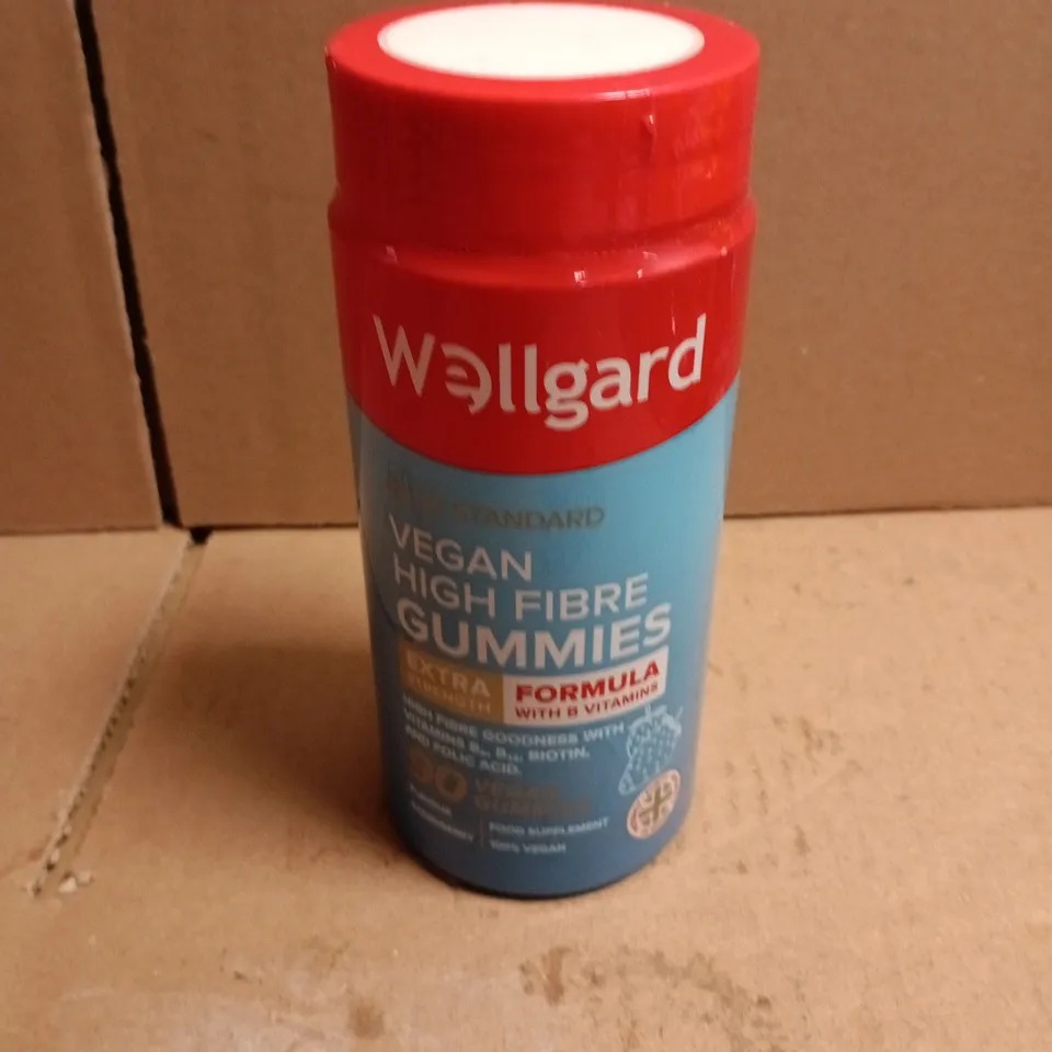 WELLGARD VEGAN EXTRA STRENGTH HIGH FIBRE GUMMIES – STRAWBERRY FLAVOUR - 90 GUMMIES 