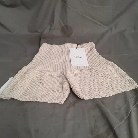 SISTERSANDSEEKERS WALTER WAFFLEKNIT SHORTS IN BEIGE SIZE S