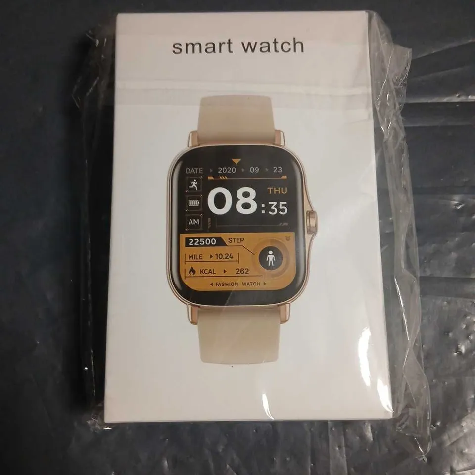 SMART WATCH – BOXED, BEIGE STRAP