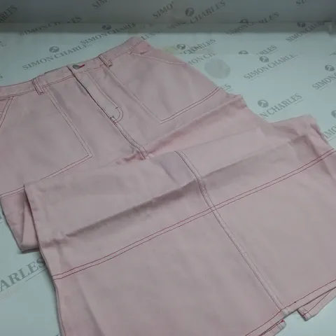 MONKL PINK LONGLINE DENIM SKIRT - EUR 42