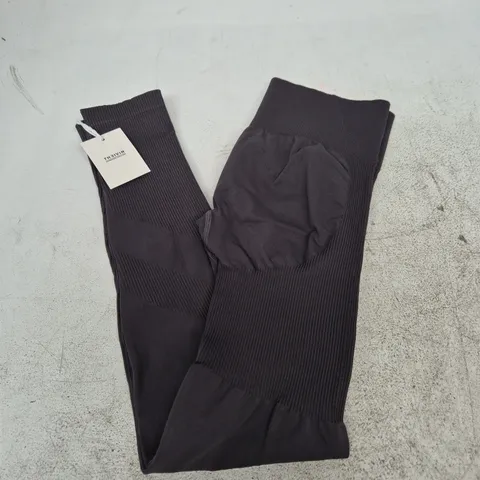THRIVIN BLACK RIBBED LEGGINGS β SIZE M