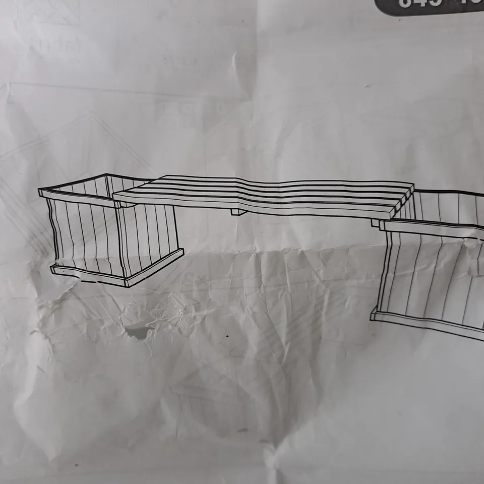 BOXED OUTSUNNY WOODEN GARDEN PLANTER AND BENCH  RRP £86.99