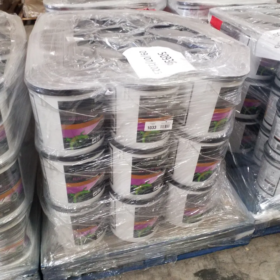 PALLET CONTAINING APPROXIMATELY 45 BUCKETS OF BOSTIK CEMENTONE RAPID SETTING WATERPROOF CEMENT 10KG