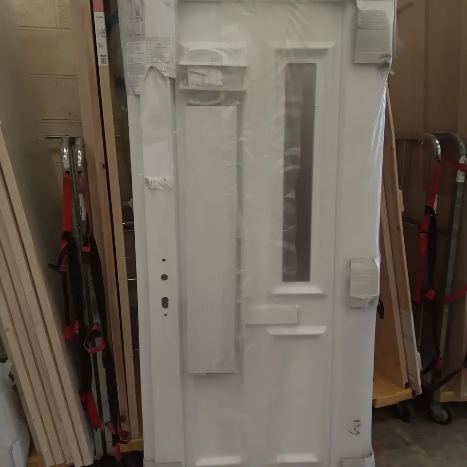 PVCU 4 PANEL GLAZED FRONT DOOR LEFT HAND OPENING 2055×840×70MM