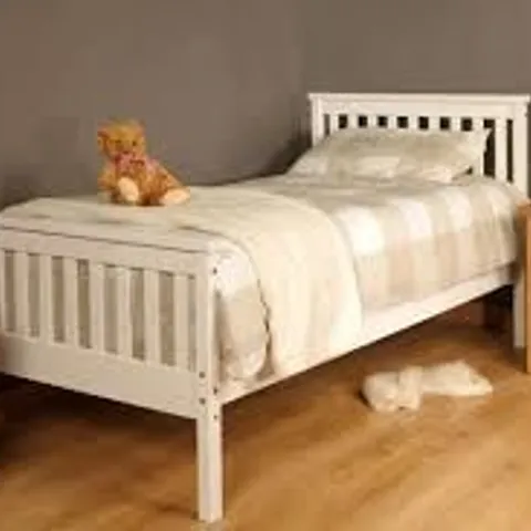 BOXED 3FT ATLANTIS HIGH FOOT BED FRAME - WHITE (1 BOX)