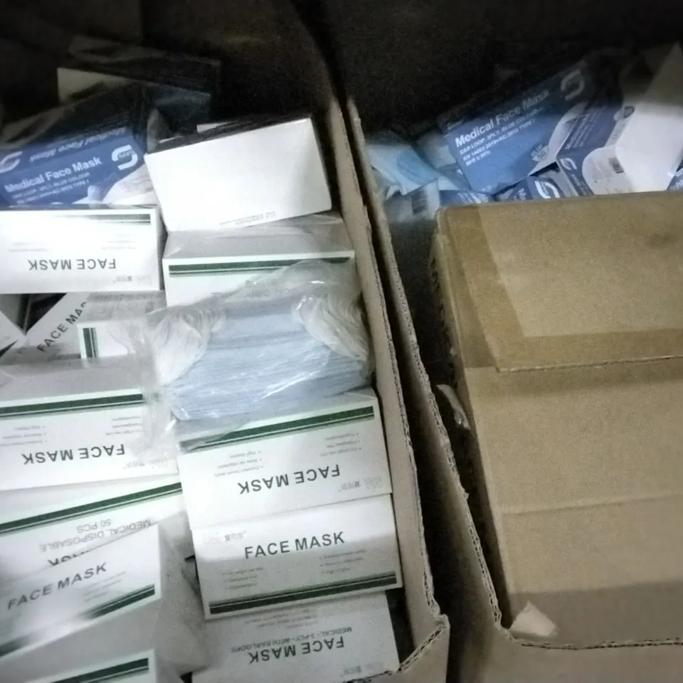 PALLET OF ASSORTED BOXED MEDICAL MASKS 