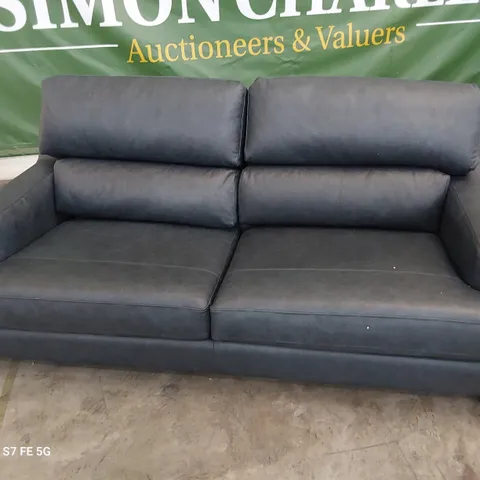 QUALITY BRITISH DESIGNER LOUNGE Co. ROMILEY THREE SEATER SOFA VINTAGE LEATHER SHADOW