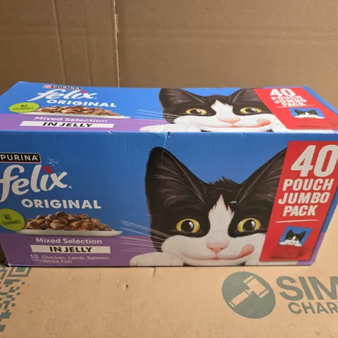 PURINA FELIX ORIGINAL MIXED SELECTION IN JELLY CAT FOOD – 40 POUCHES (JUMBO PACK)
