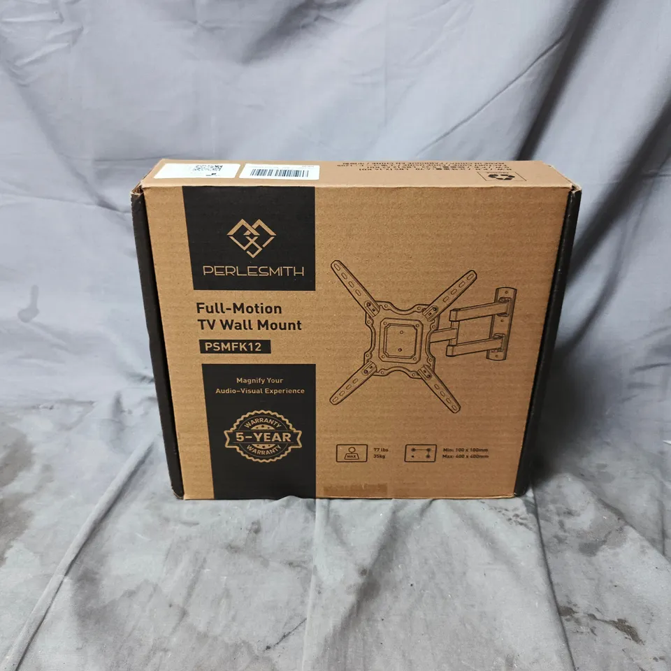 BOXED PERLESMITH FULL-MOTION TV WALL MOUNT (PSMFK12)