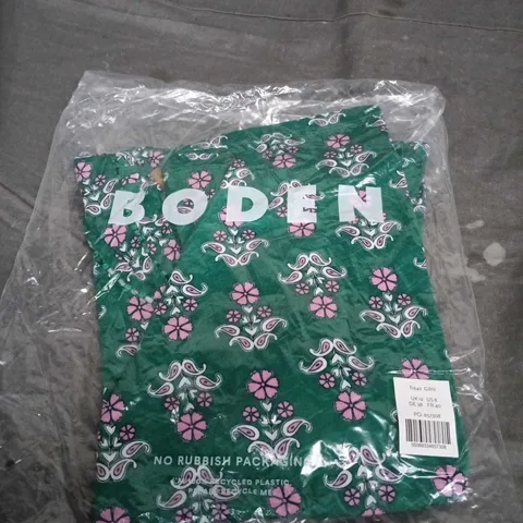 BODEN WOMEN'S FLORAL PRINT GARMENT - GREEN, UK 12 (US 8, DE 38, FR 40)