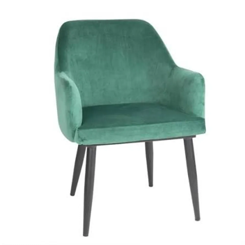 BOXED BOLERO LIA VELVET SET OF 2 CHAIRS – DARK GREEN (1 BOX)