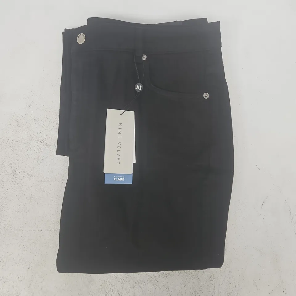 MINT VELVET BLACK FITTED FLARED JEANS SIZE UK 16R