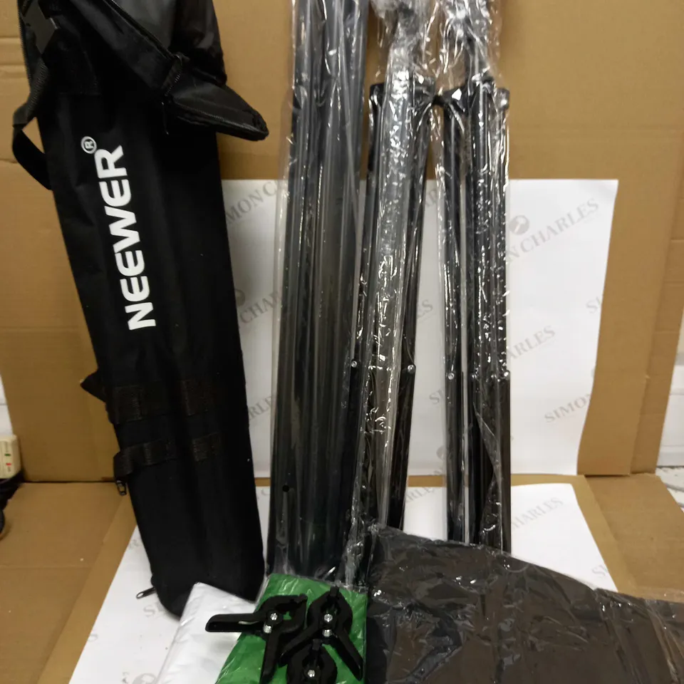NEEWER 8.5FT X 10FT BACKGROUND STAND SUPPORT SYSTEM WITH BACKDROPS 