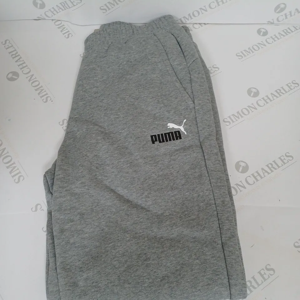 PUMA LOGO FLEECED TRACKSUIT BOTTOMS SIZE L