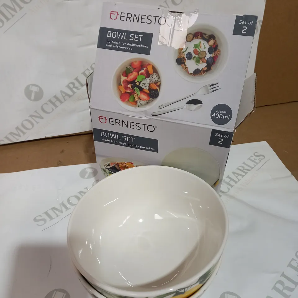 SET OF 2 LEMON DESIGNED BOWLS