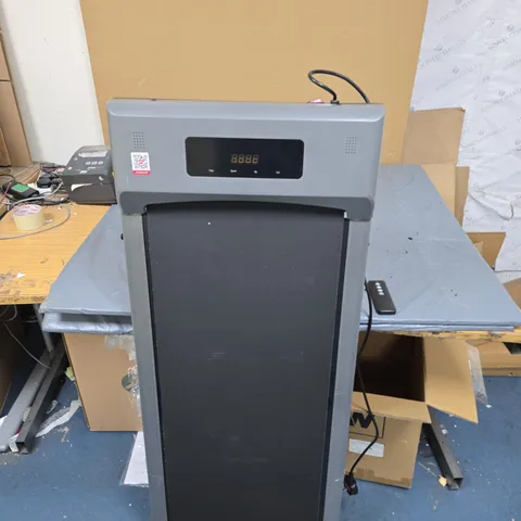 TALL GREY FLOORSTANDING TREADMILL WITH REMOTE CONTROL .