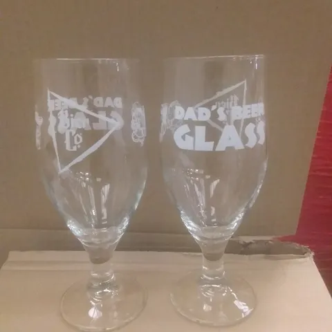 PALLET OF APPROXIMATELY 175 BOXES OF 6 BIER CO 'DADS BEER GLASS' 38CL GLASSES(APPROXIMATELY 1050 GLASSES IN TOTAL)