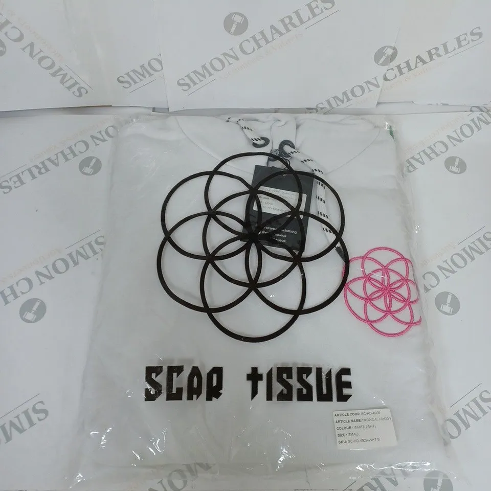 BAGGED SCAR TISSUE TROPICAL HOODY SIZE S