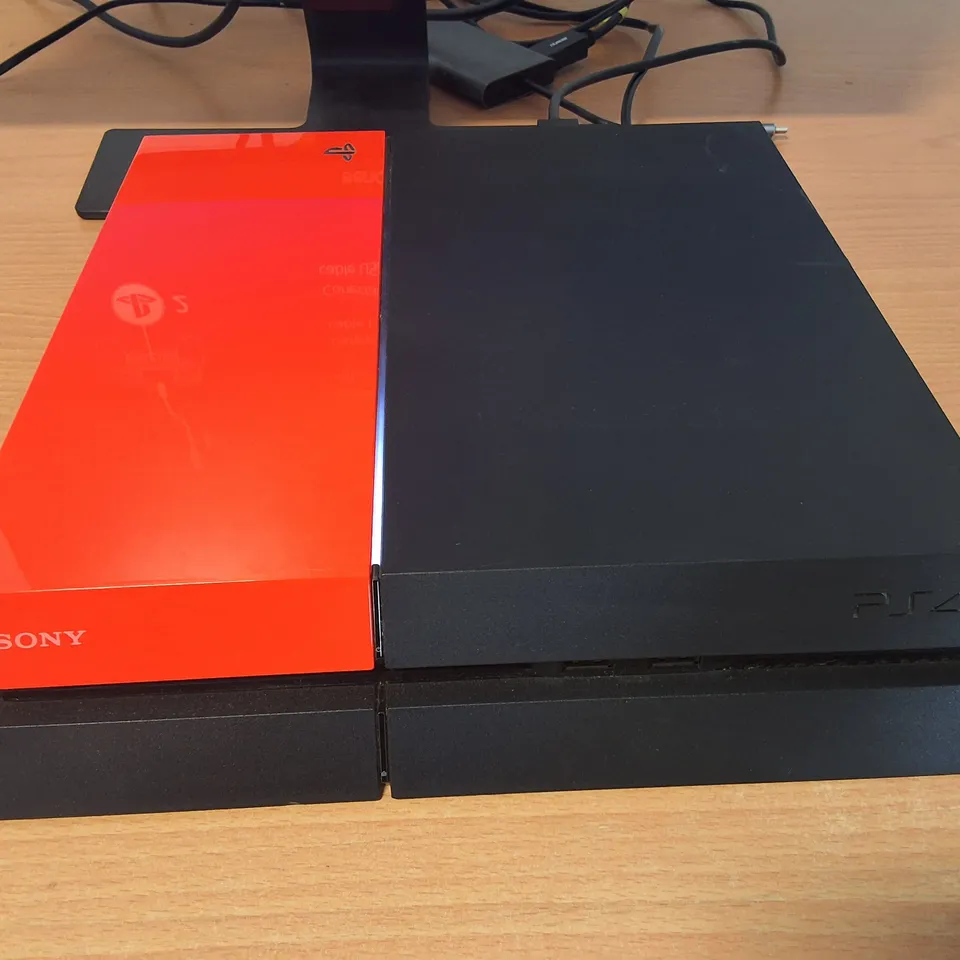 UNBOXED SONY PLAYSTATION 4 CONSOLE IN BLACK/RED
