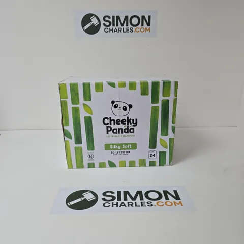 CHEEKY PANDA SILKY SOFT TOILET TISSUE – 24 ROLLS, SUSTAINABLE BAMBOO