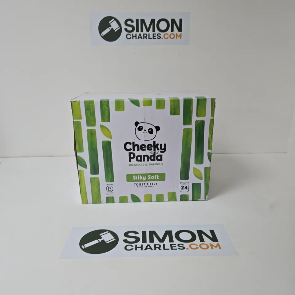 CHEEKY PANDA SILKY SOFT TOILET TISSUE – 24 ROLLS, SUSTAINABLE BAMBOO