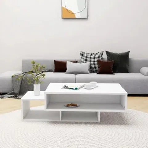 BOXED GODDING PEDESTAL COFFEE TABLE WITH STORAGE 