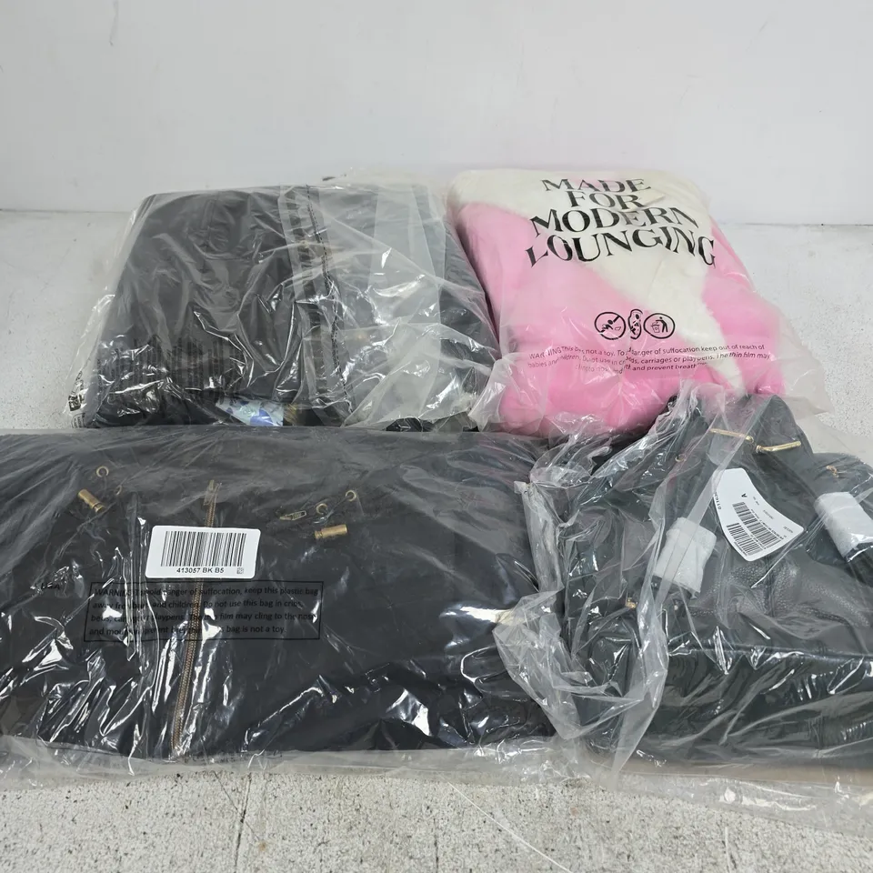 APPROXIMATELY 14 ASSORTED CLOTHING ITEMS IN VARIOUS SIZES, COLOURS & STYLES TO INCLUDE BRANDS SUCH AS CHELSEA PEERS, ASHWOOD LEATHER, JDY, ETC - COLLECTION ONLY
