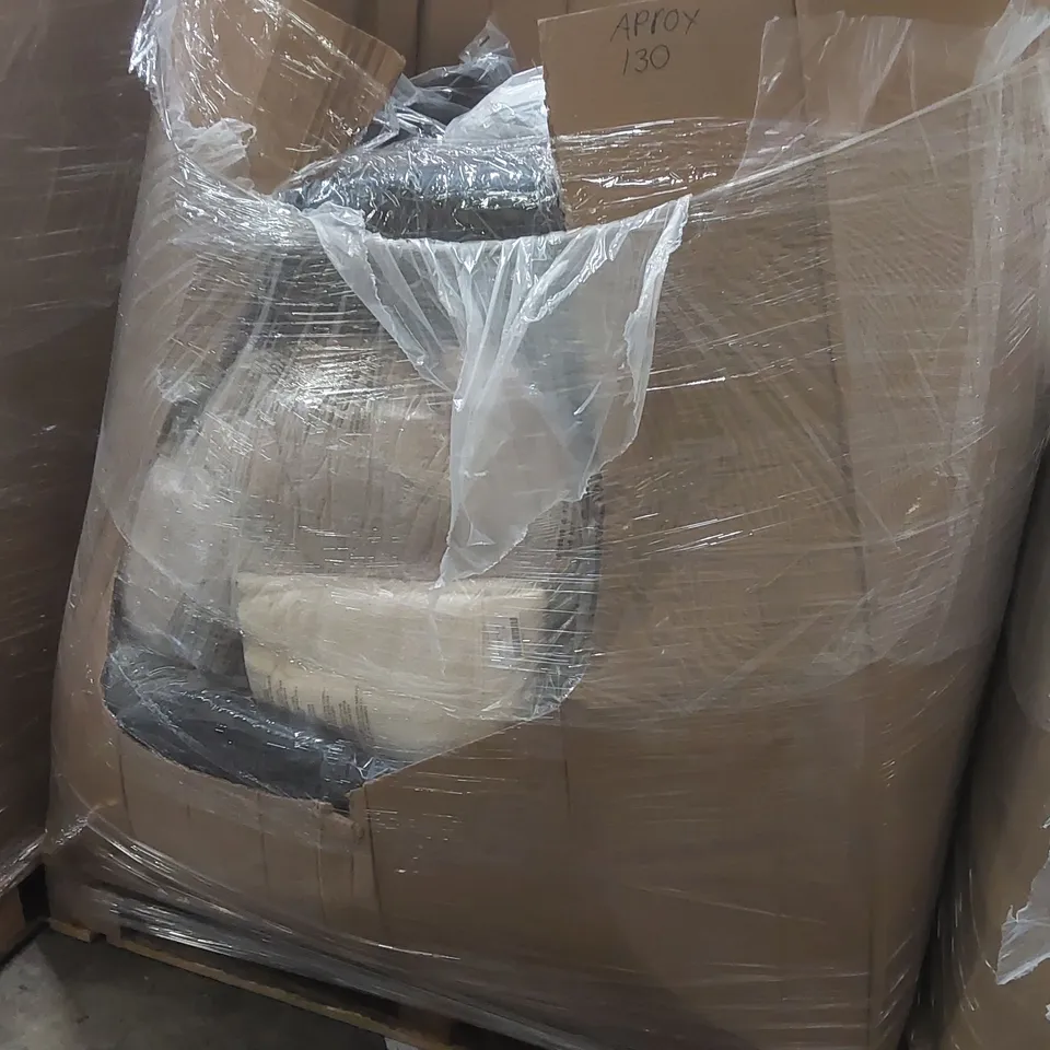 PALLET CONTAINING APPROXIMATELY 100x BRAND NEW ASSORTED DESIGNER CLOTHING ITEMS INCLUDING: JD WILLIAMS JACKETS, SIMPLY BE JACKETS ECT