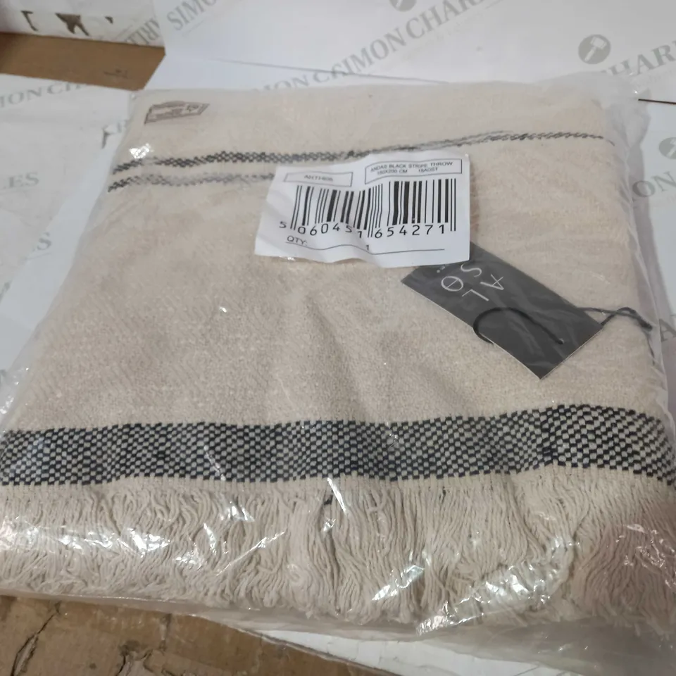 ANDAS BLACK STRIPE THROW 