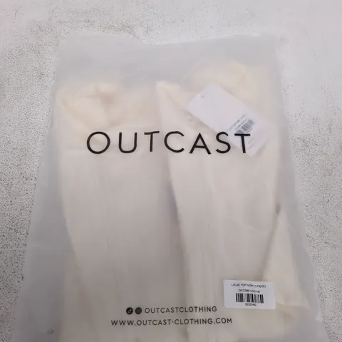 OUTCAST CLOTHING LOLAE TOP IVORY - SIZE M (ONE PIECE)