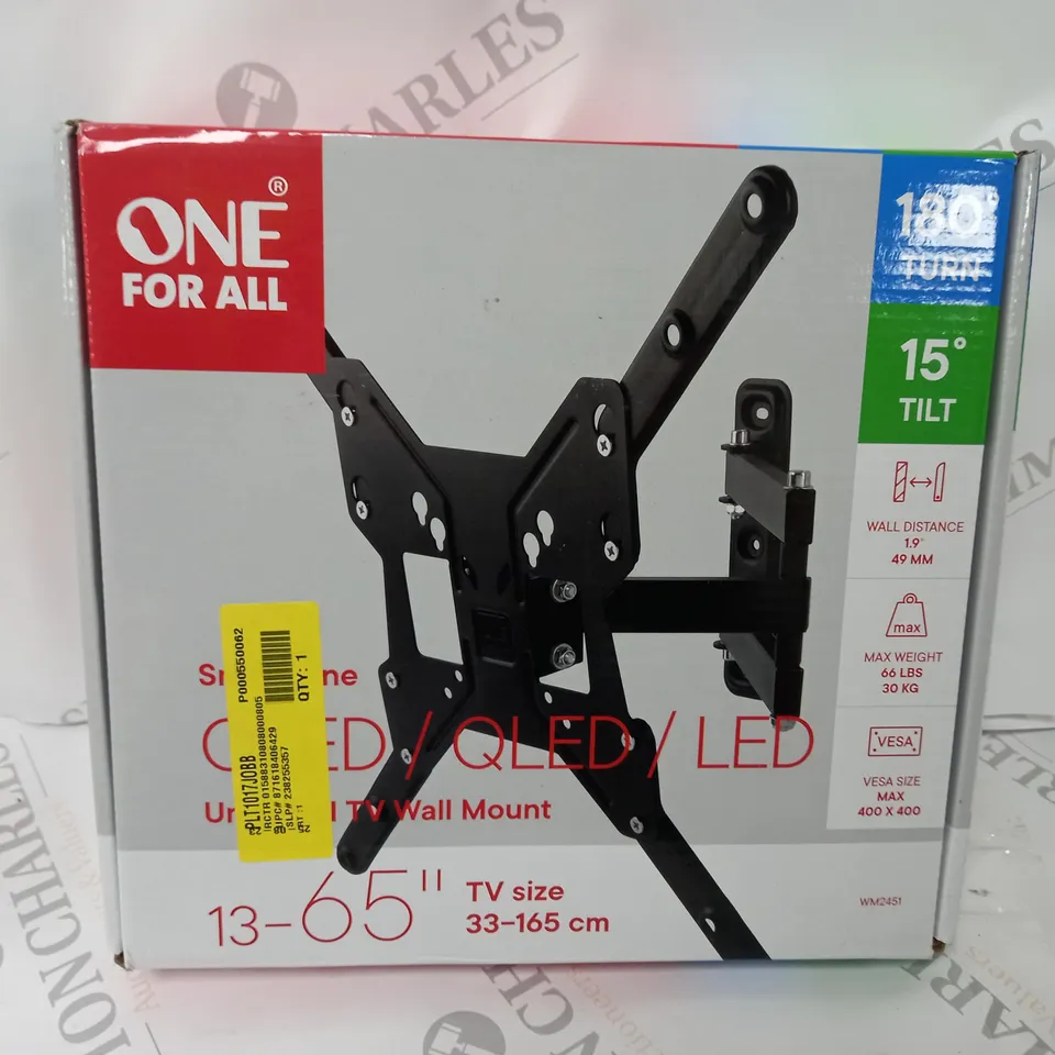 BOXED ONE FOR ALL SMART LINE UNIVERSAL WALL MOUNT FOR TVS 13-65