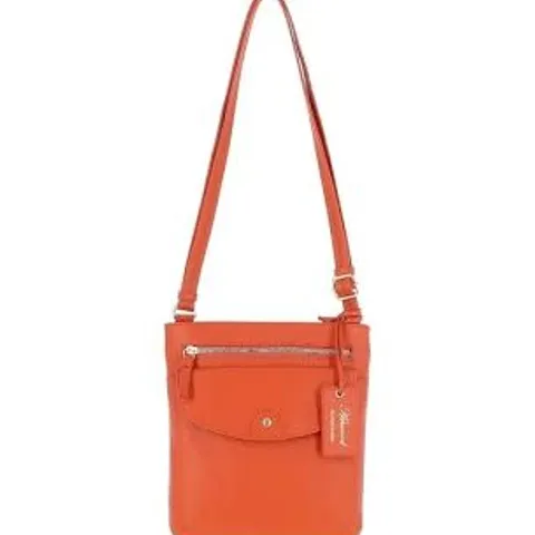 ASHWOOD MULTI STRAP MEDIUM LEATHER CROSSBODY BAG IN BURNT ORANGE
