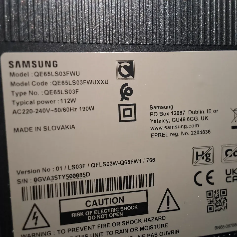 SAMSUNG 65" OLED HD SMART TV - QE65LS03FWU