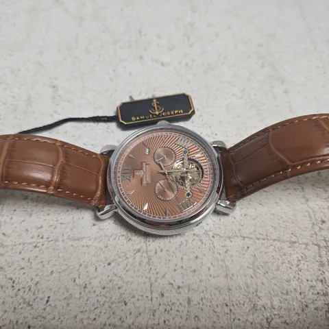 SAMUEL JOSEPH AUTOMATIC LIMITED EDITION SILVER/BROWN WATCH