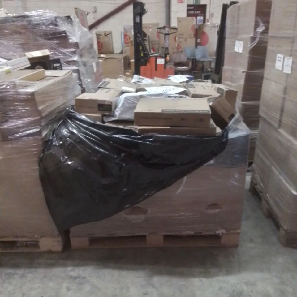 PALLET CONTAINING LARGE QUANTITY OF TV & DESK MOUNTS ETC