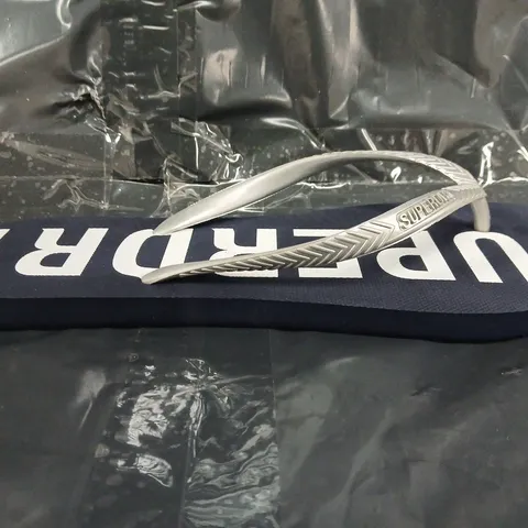 PAIR OF SUPERDRY TOE-POST FLIP FLOPS IN NAVY SIZE UK 7/8