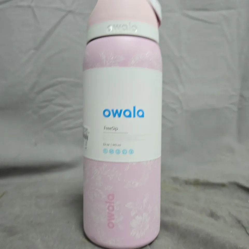 OWALA INSULATED WATER BOTTLE – PINK & WHITE (500 ML) 