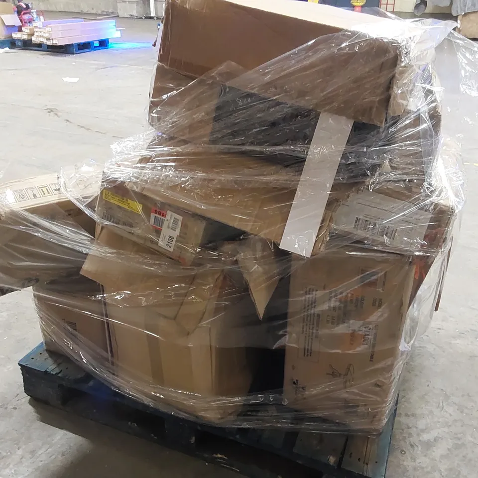 PALLET OF ASSORTED CONSUMER PRODUCTS/FURNITURE PARTS 