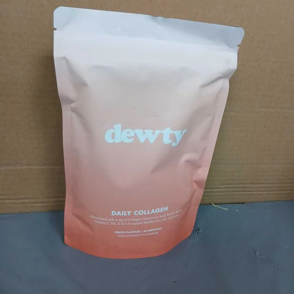 TWO DEWTY DAILY COLLAGEN PEACH FLAVOUR POWDER – STAND-UP POUCH