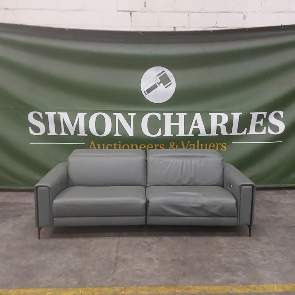 QUALITY DESIGNER ITALIAN MADE GARY 4 SEATER ELECTRIC RECLINER LEATHER SOFA 