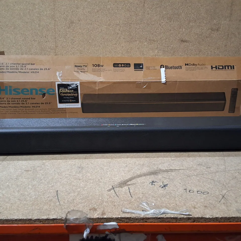HISENSE HS214 25.6 INCH 2.1 CHANNEL SOUND BAR – ROKU TV READY