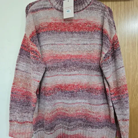 LA MAREY STRIPED KNIT SWEATER – WOMEN'S MULTICOLOR (PINK/PURPLE) 