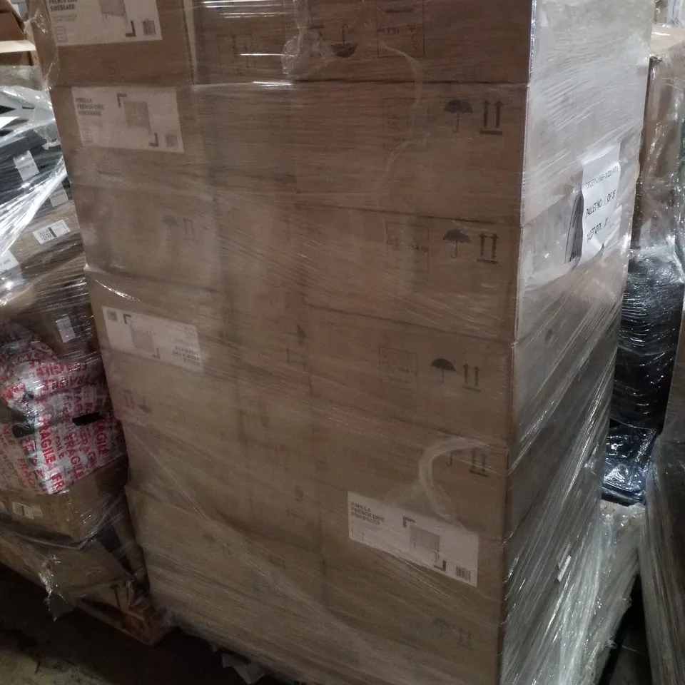 PALLET CONTAINING 20 PINILLA FRENCH CHIC SIDEBOARDS - WHITE