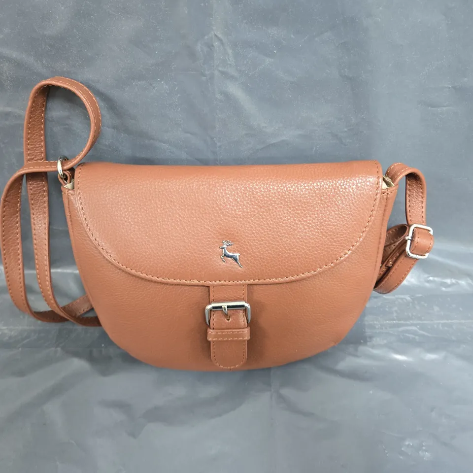 ASHWOOD LIMERICK LEATHER SADDLE BAG - BROWN