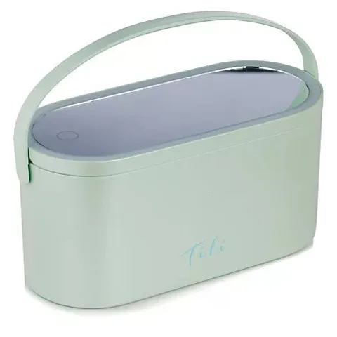 TILI PEARLESCENT STORAGE BOX WITH LED MIRROR MINT
