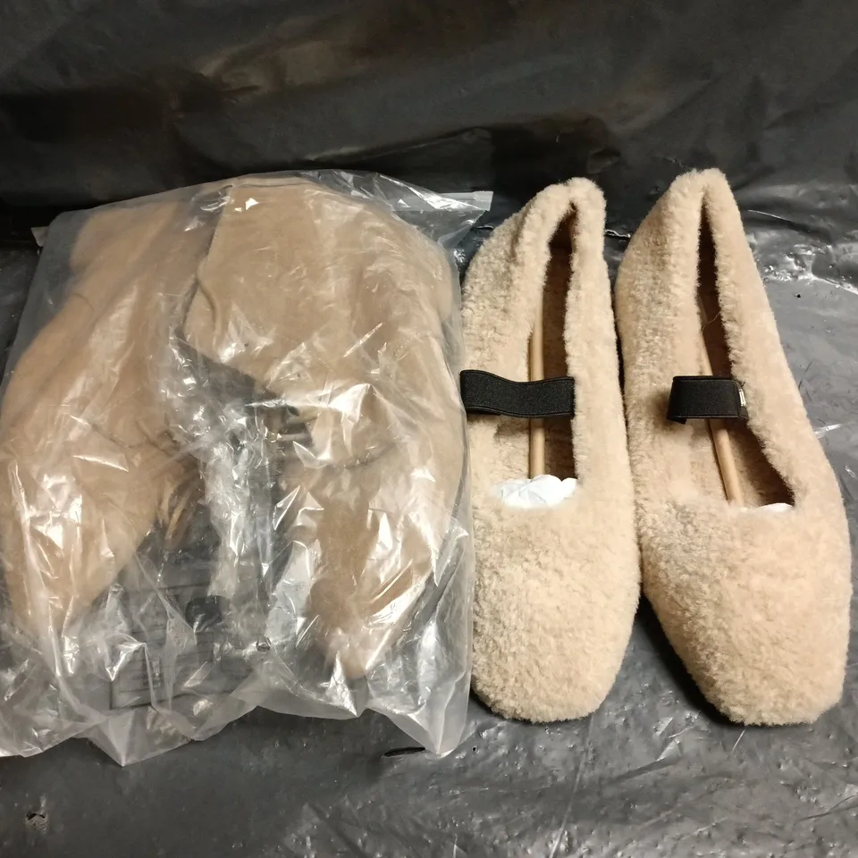 BOX OF APPROXIMATELY 10 ASSORTED PAIRS OF SHOES AND FOOTWEAR ITEMS IN VARIOUS COLOURS, STYLES, AND SIZES - COLLECTION ONLY