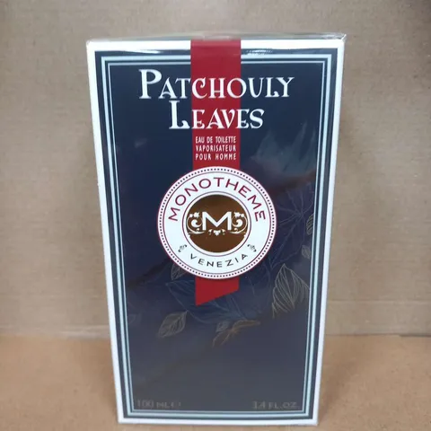 BOXED AND SEALED PATCHOULI LEAVES MONOTHEME VENEZIA EAU DE TOILETTE 100ML